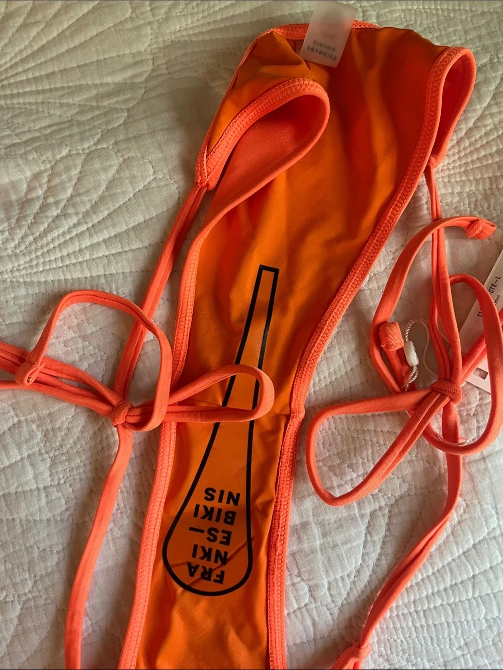 Frankie’s Bikinis Neon Orange Bikini Bottoms